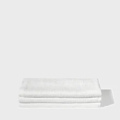Serviette de bain en lin - Nid d'abeille - Blanc Optique