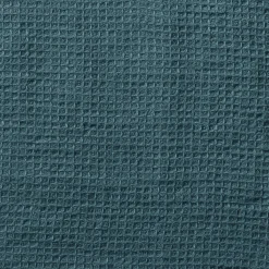Serviette de bain en lin - Nid d'abeille - Bleu Pétrole