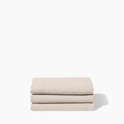 Serviette de bain en lin - Nid d'abeille - Pierre