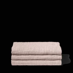 Serviette de bain en lin - Waffle - Beige Rosé