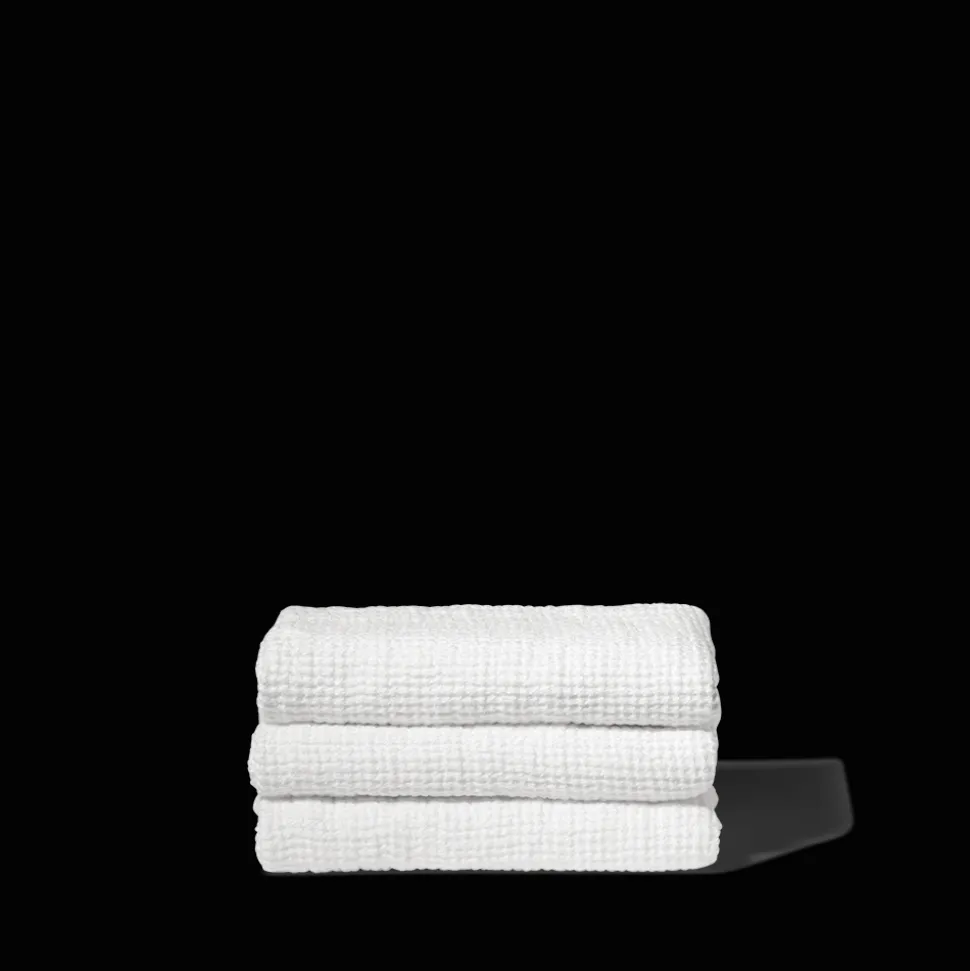 Serviette de bain en lin - Waffle - Blanc Optique