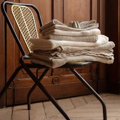 Serviette de bain en lin - Waffle - Pierre