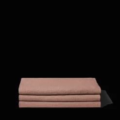 Serviette de bain en lin - Nid d'abeille - Rose Argile