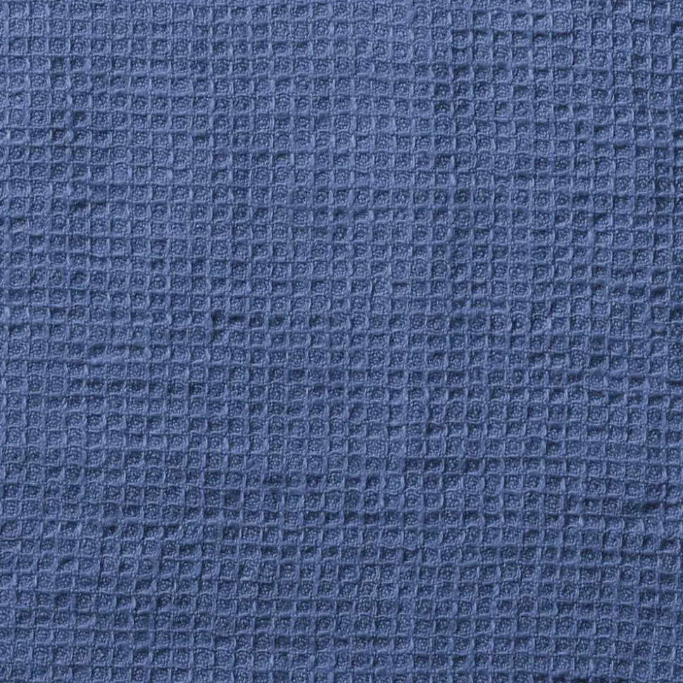 Serviette de bain en lin - Nid d'abeille - Bleu Paros