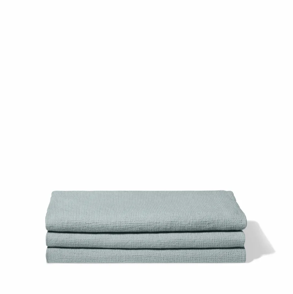 Serviette de bain en lin - Nid d'abeille - Gris Vésuve