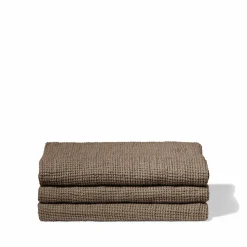Serviette de bain en lin - Waffle - Brun Cha Iro