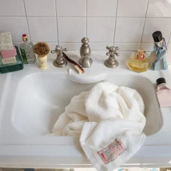 Serviette de bain en éponge - Blanc Optique