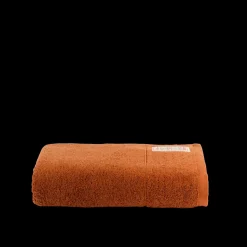 Serviette de bain en éponge - Brique de Sienne