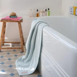 Serviette de bain en éponge - Bleu Antiparos