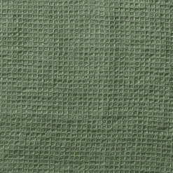 Serviette de bain invité en lin - Nid d'abeille - Vert d'Anduze