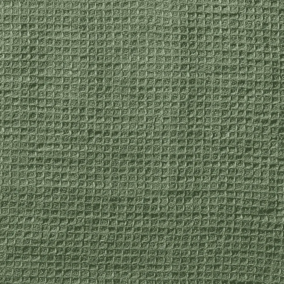 Serviette de bain invité en lin - Nid d'abeille - Vert d'Anduze