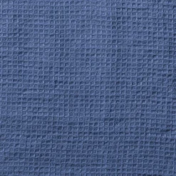 Serviette de bain invité en lin - Nid d'abeille - Bleu Paros