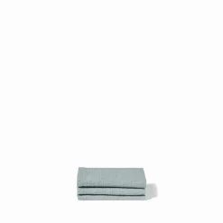 Serviette de bain invité en lin - Nid d'abeille - Gris Vésuve