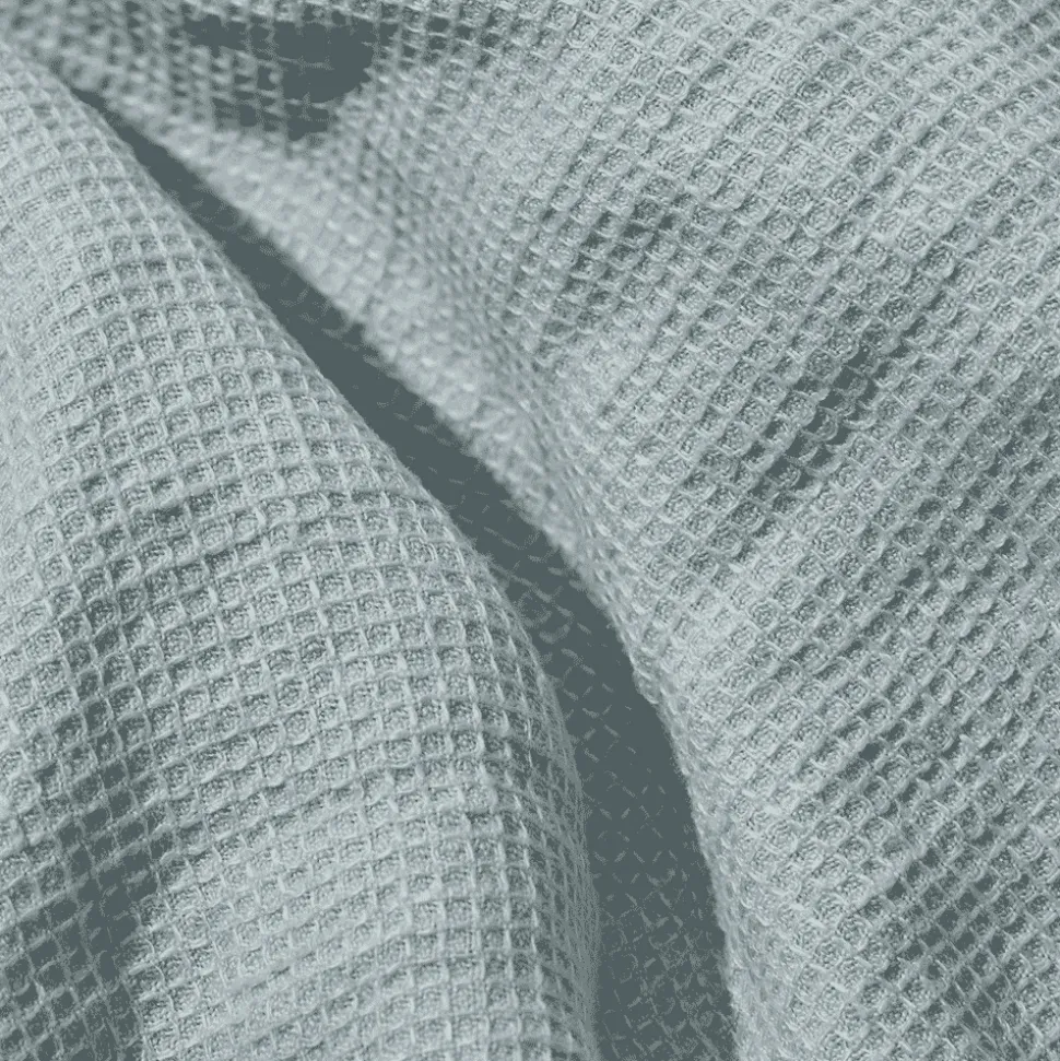 Serviette de bain invité en lin - Nid d'abeille - Gris Vésuve