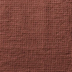 Serviette de bain invité en lin - Nid d'abeille - Rouge Urushi