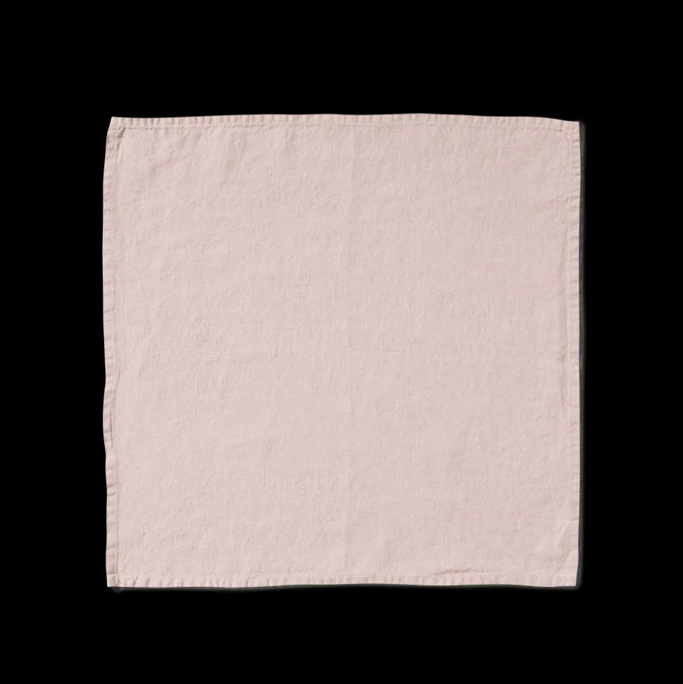 Serviette de table en lin lavé - Beige Rosé