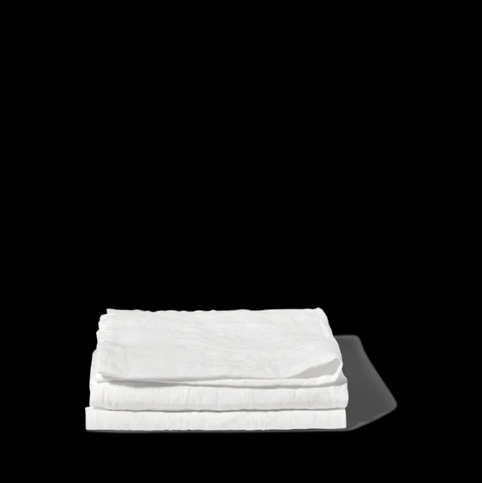 Serviette de table en lin lavé - Blanc Optique