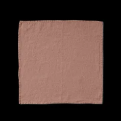 Serviette de table en lin lavé - Rose Argile