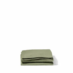 Serviette de table en lin lavé - Vert Komorebi