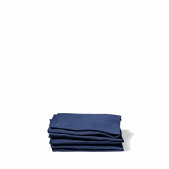 Serviette de table en lin lavé - Bleu Shibori