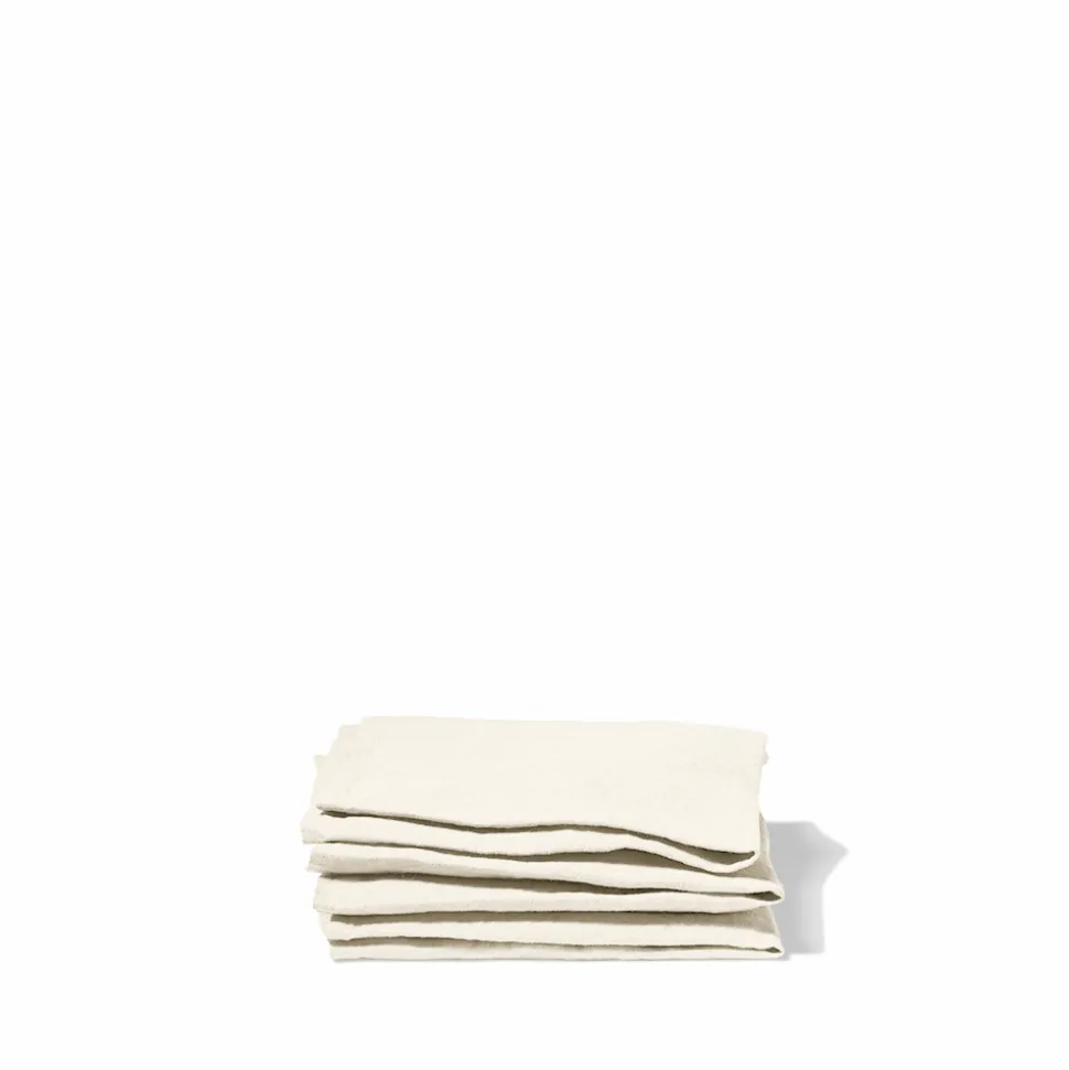 Serviette de table en lin lavé - Blanc Gres