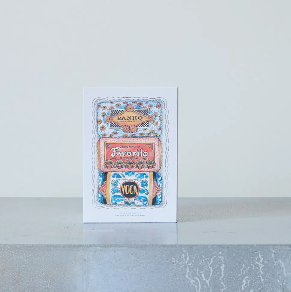 Set 3 savons et porte-savon - Claus Porto