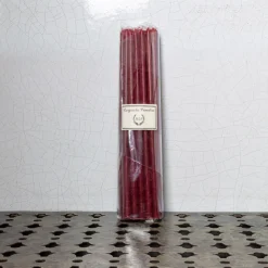 Set de 25 bougies fines - Bordeaux