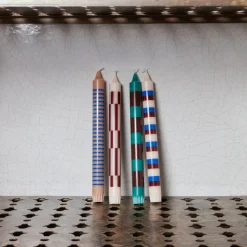Set de 4 bougies Geometry - Marron