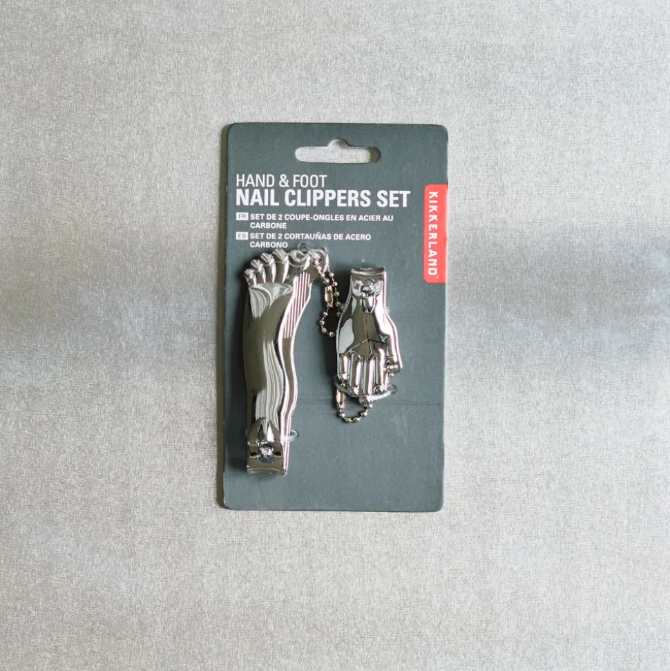 Set de 2 coupe-ongles pour mains et pieds - Argenté