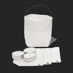 Set de 4 lanternes en papier - Blanc et argenté