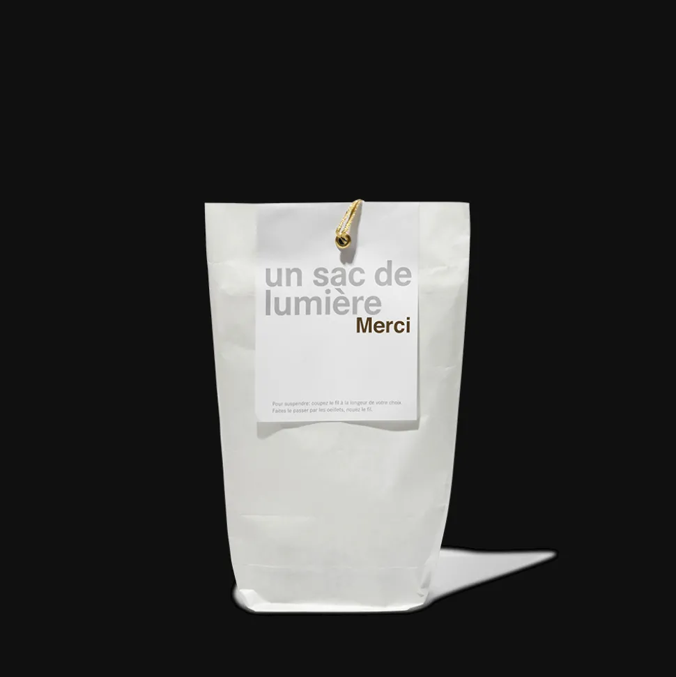 Set de 4 lanternes en papier - Blanc et or