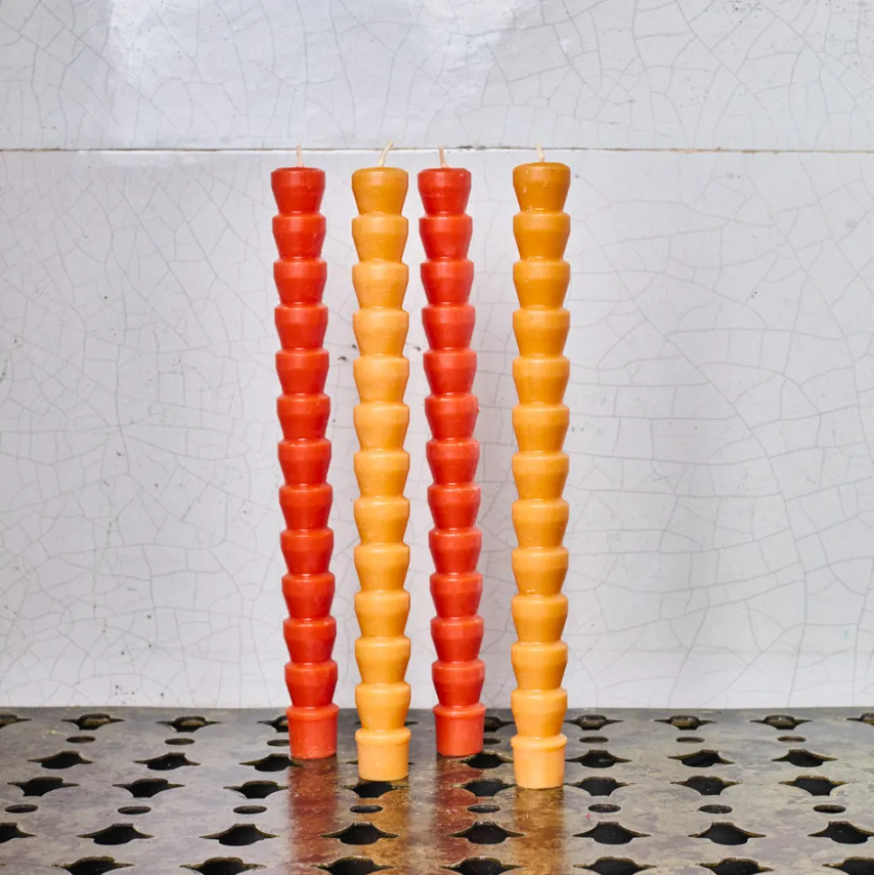 Set de bougie Taper - Rouge & Terracotta