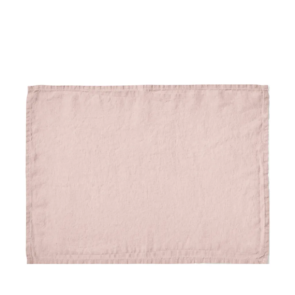 Set de table en lin lavé - Beige Rosé