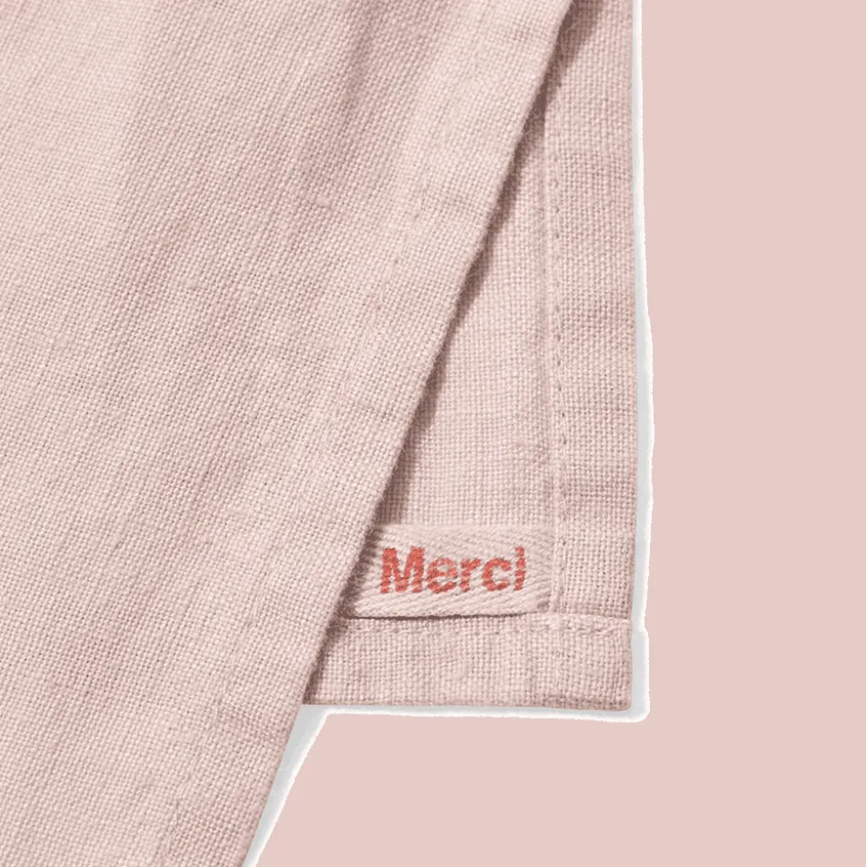 Set de table en lin lavé - Beige Rosé