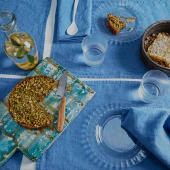 Set de table en lin lavé - Bleu Paros