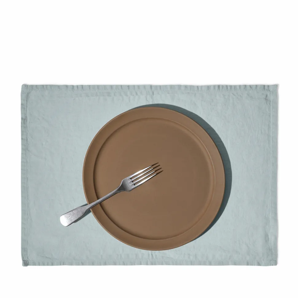 Set de table en lin lavé - Gris Vésuve