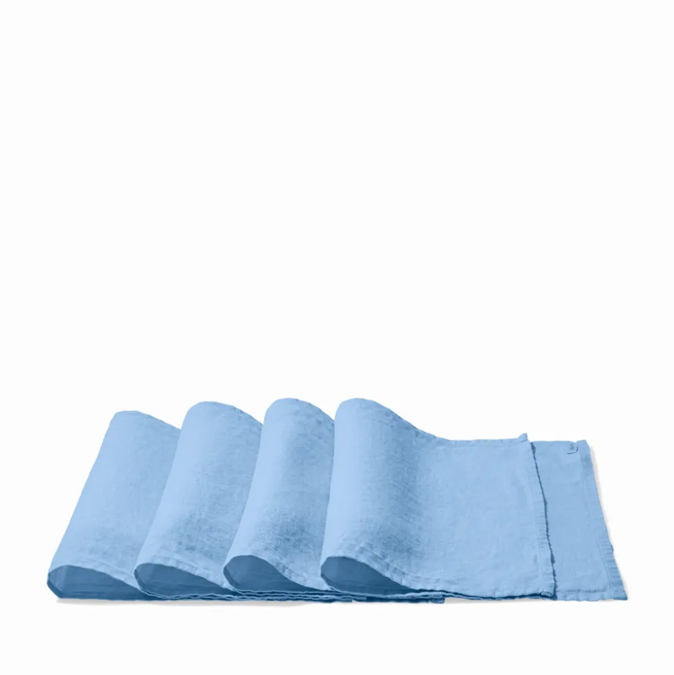 Set de table en lin lavé - Bleu Tyrrhénien