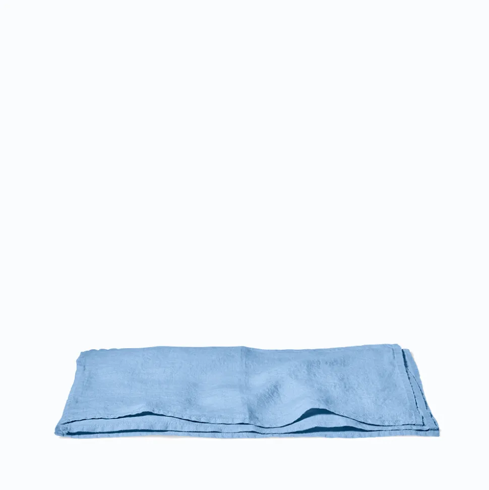 Set de table en lin lavé - Bleu Tyrrhénien