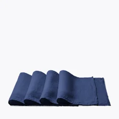 Set de table en lin lavé - Bleu Shibori