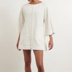 Simone Fan - Robe The Mini Dress - Ecru