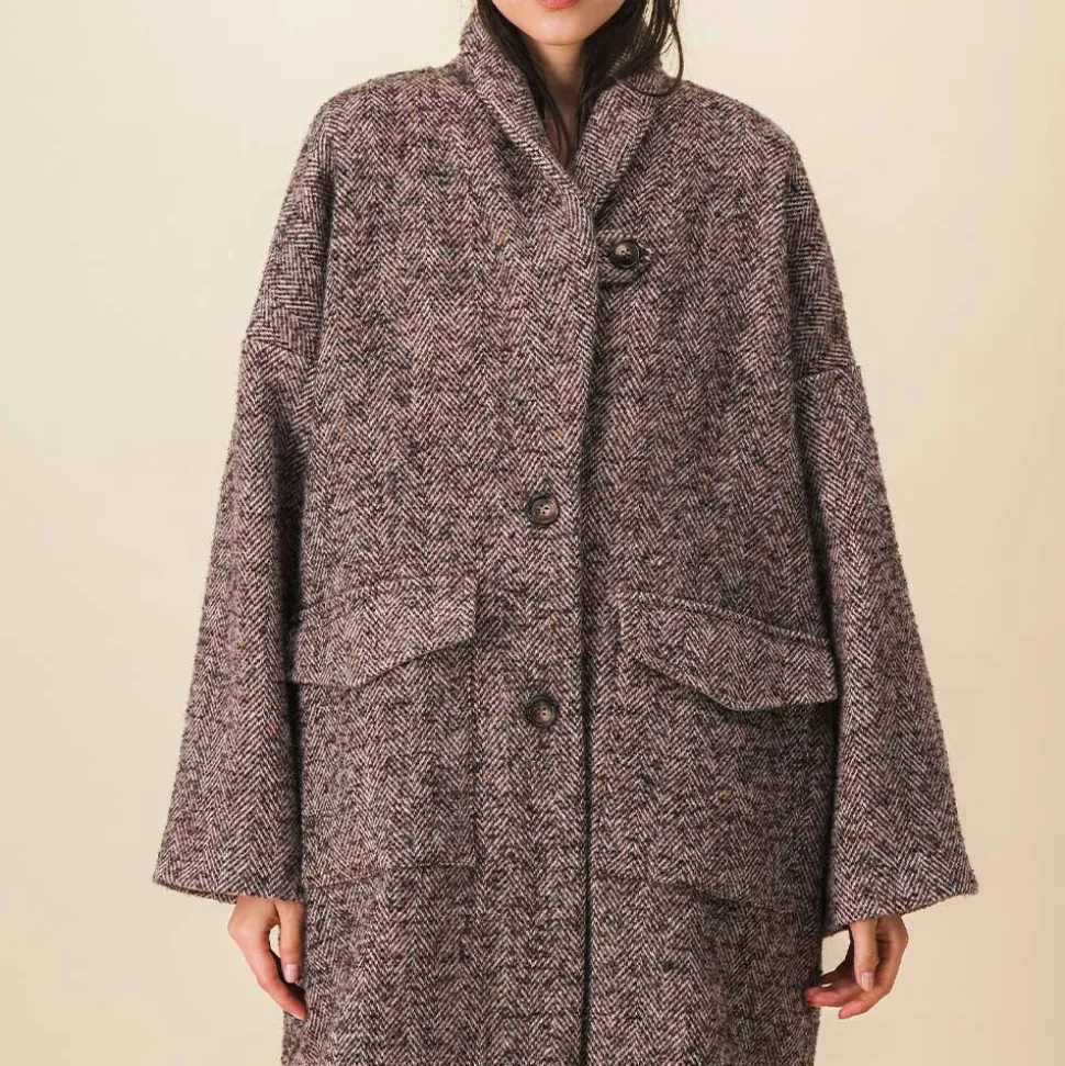 SIXSOEURS - Manteau Albertine - Marron