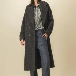 SIXSOEURS - Manteau Clotilde - Noir/Vert