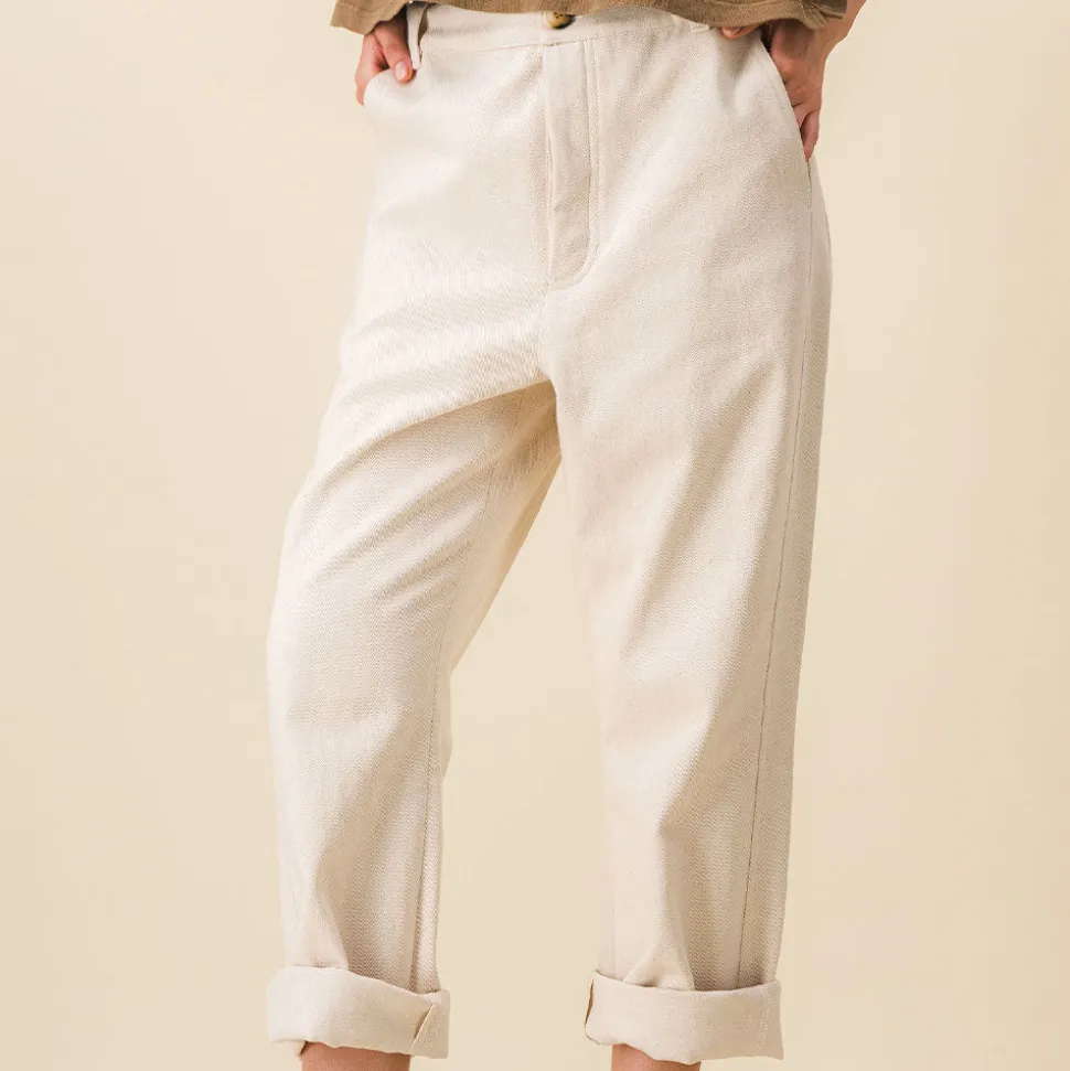 SIXSOEURS - Pantalon Pearl - Ecru