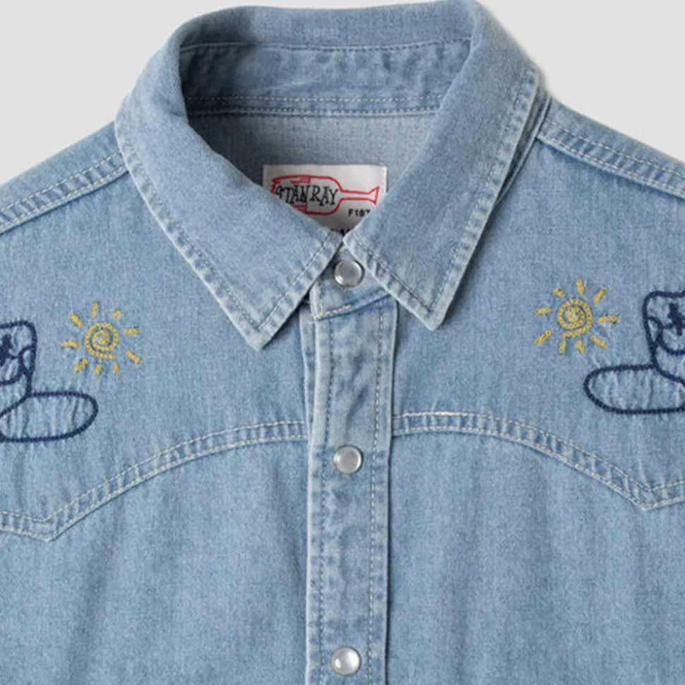Stan Ray - Chemise Western - Bleu