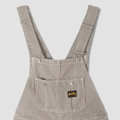 Stan Ray - Salopette Earls Bib - Marron Rayures