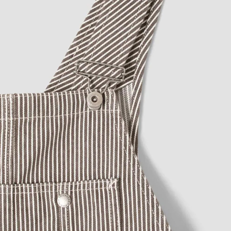 Stan Ray - Salopette Earls Bib - Marron Rayures