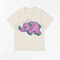 Story MFG - T-shirt Grateful - Ecru & Pink