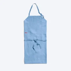 Tablier en lin lavé - Bleu Tyrrhénien