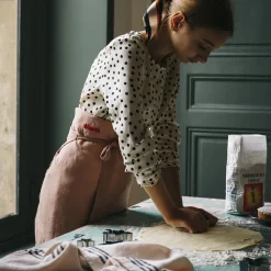 Tablier en lin lavé - Rose Argile