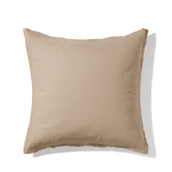 Taie d'oreiller en gaze de coton - Beige Quai de Seine